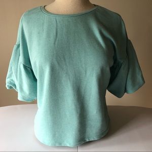 2/$25 Trumpet Sleeve Sweatshirt Green Size M